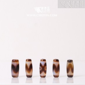 虎牙天珠（长珠/黑） - 20mm