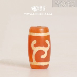 绿度母天珠（红）-19mm