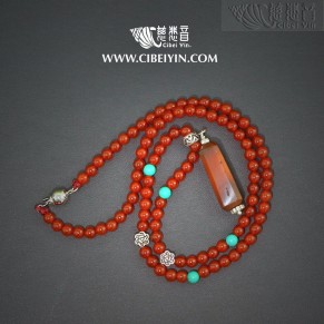 老玛瑙项链 02-17