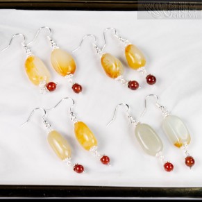 和田玉籽料耳环-6