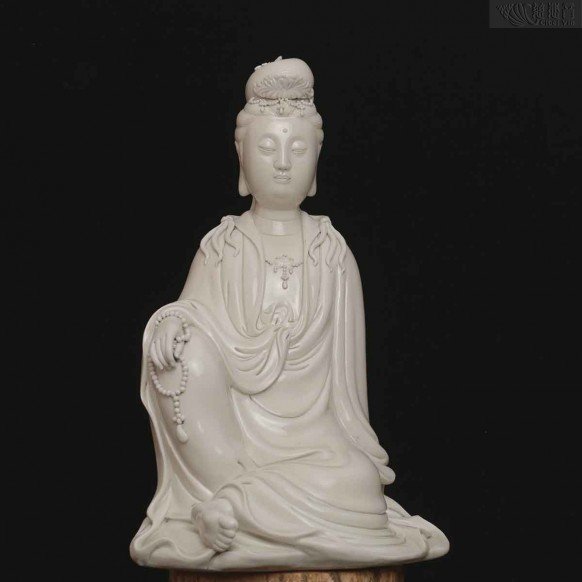 "宝珠自在"德化白瓷观音像—金菩提宗师典藏