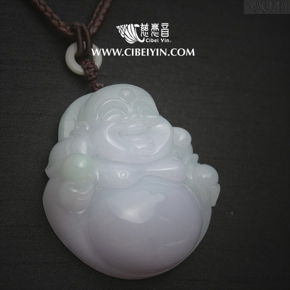 翡翠弥勒佛挂坠