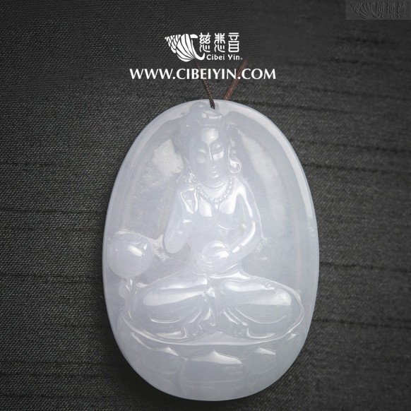 度母翡翠挂坠-2158
