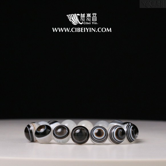 天然天眼珠玛瑙手串-14mm