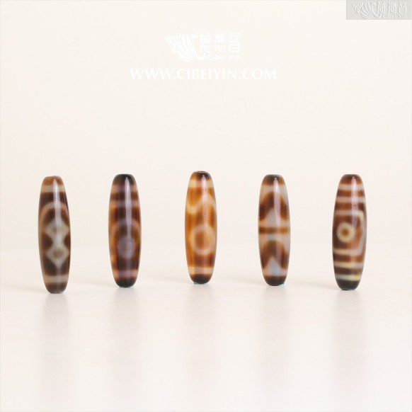 天珠（褐/黑）-37mm-随机出货