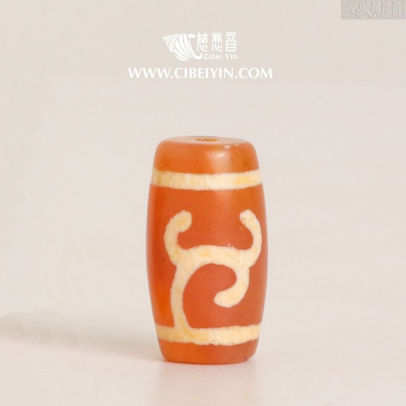 绿度母天珠（红）-19mm