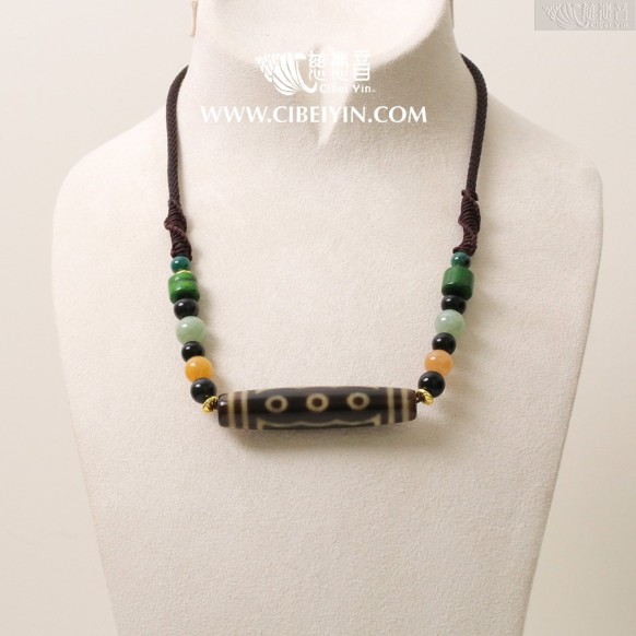 五眼天珠项链 -58mm - 随机出货