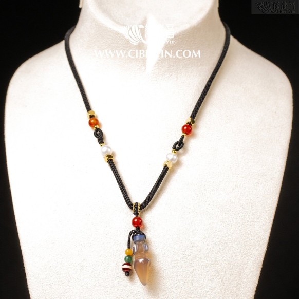 玛瑙金刚橛挂坠 2.9cm项链款-3