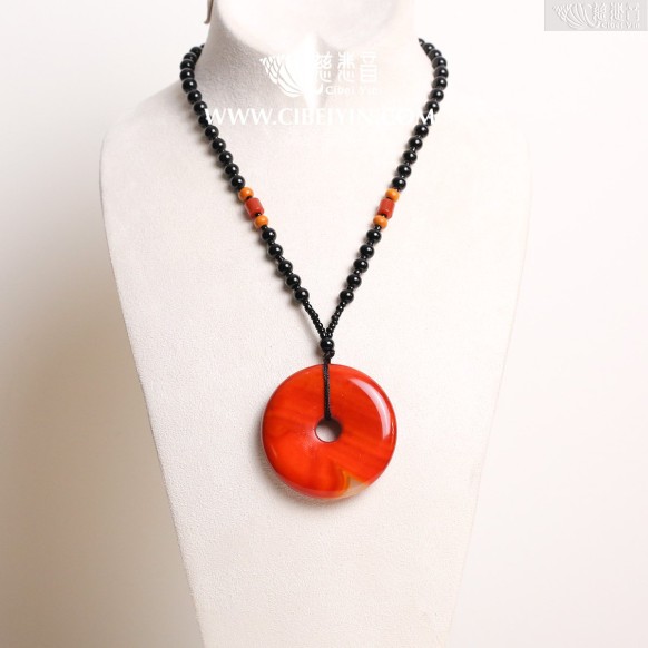 "鸿运当头” 战国红玛瑙平安扣