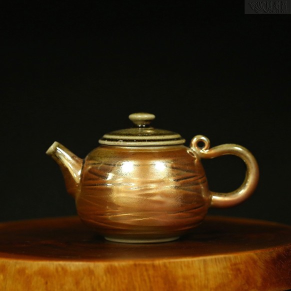 金菩提宗师款茶壶 台湾手工柴烧-38