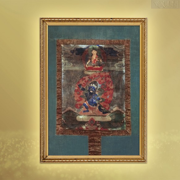 西藏大黑天古唐卡（复制版）特别加持