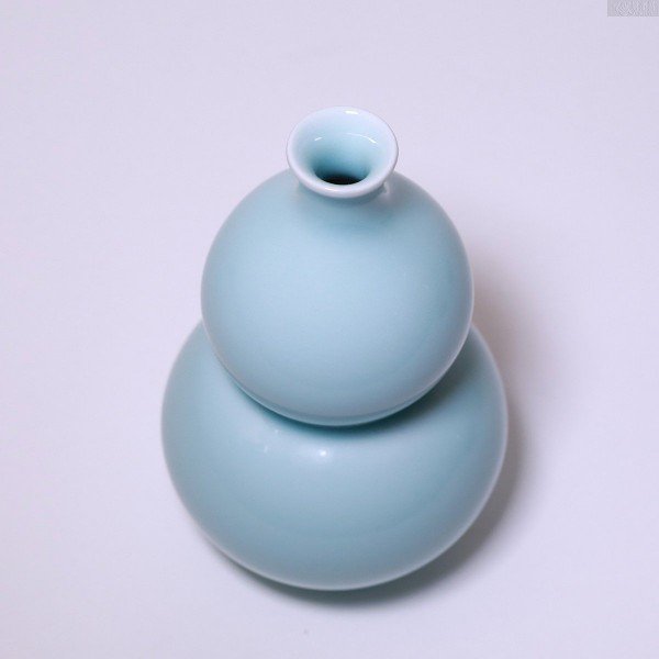 「福禄寿」葫芦宝瓶-16cm粉青