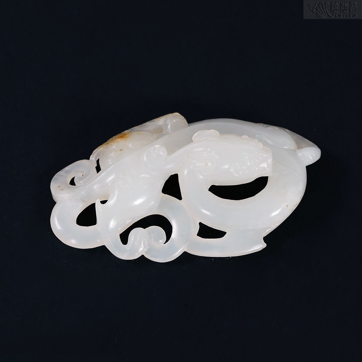 Qing Dynasty 19th Century Suet White Jade Chilong Pendant CiBeiYin landmark-the-true-joy-of-the-holiday-season-lies-in-the-heartfelt