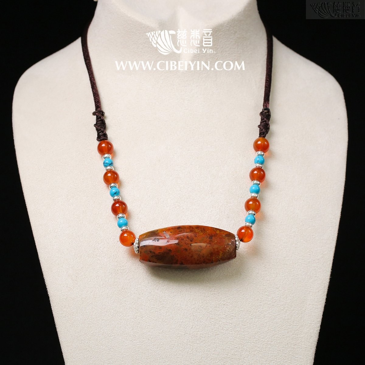 True Fire Stone Necklace 18 016 No4