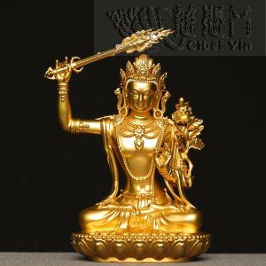 文殊菩薩　仏像 真鍮　マンジュシュリー　statue of Manjushri 真鍮製 文殊菩薩 マンジュシュリー｜マライカ公式通販