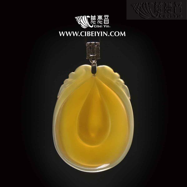 Golden Silk Jadeite Precious man pendant