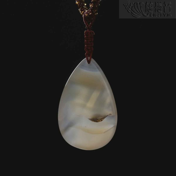 Petrified wood prayer beads
