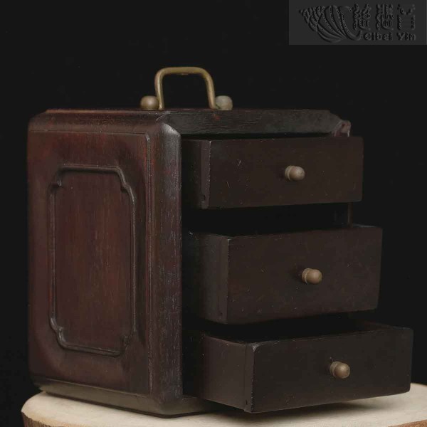 Rosewood box with drawers,Qing dynasty
