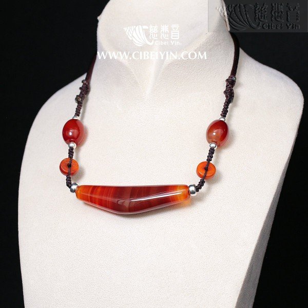  "More than enough"Horn-Shaped Dzi Bead- Special Grade A Necklace-13