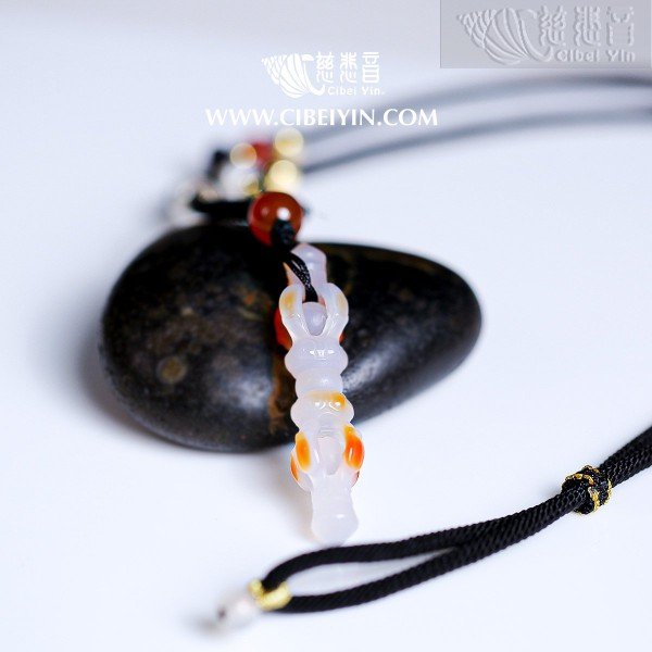 Agate Vajra Pestle 4.5cm Necklace -6