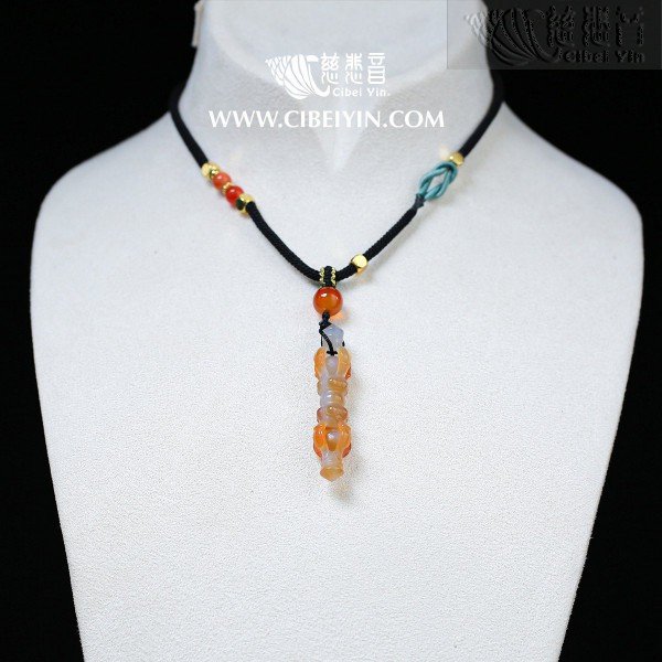 Agate Vajra Pestle 4.5cm Necklace -7