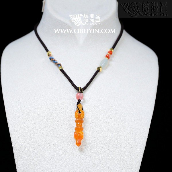 Agate Vajra Pestle 4.5cm Necklace -9