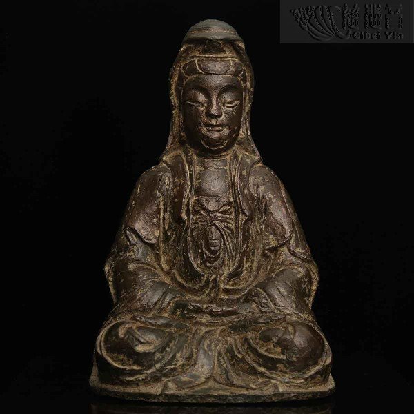Copper Sitting Guanyin Statue