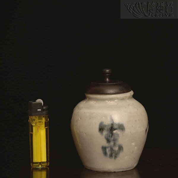 Qing Dynasty Rich and Longevity Blue and White Treasure Jar