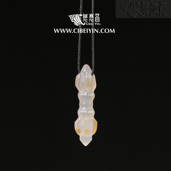 Agate Vajra Pestle Pendant 4cm