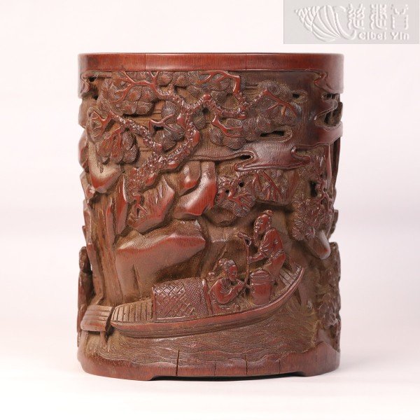 Bamboo carving pen holder