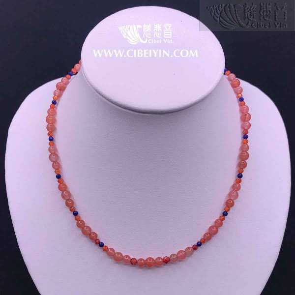 Do everything well-South Red Agate Necklace (GF Gold) 