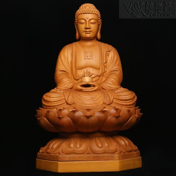Wooden Shakyamuni Buddha Statue