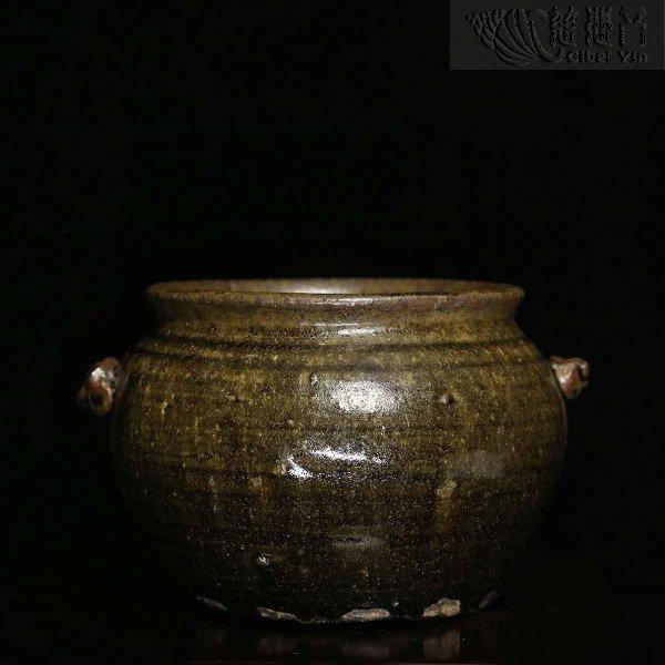 Yuan Dynasty Green Glazed Tea Jar