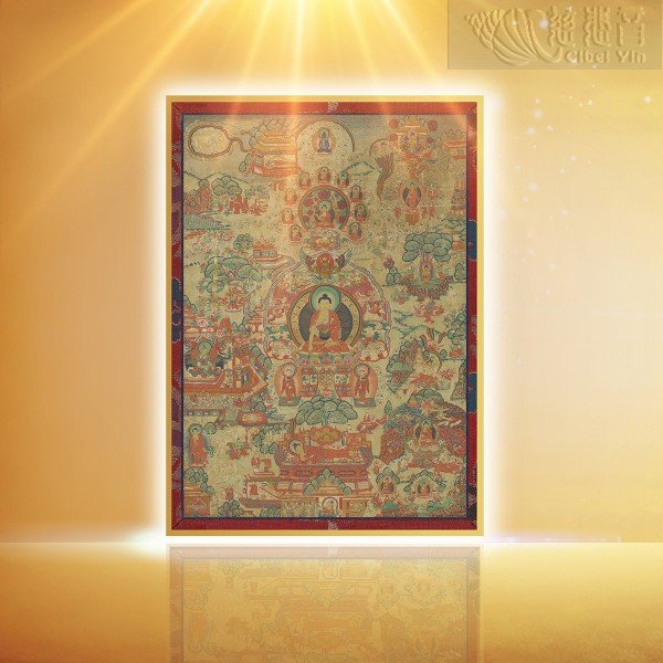 The Life of Sakyamuni Buddha Thangka(Medium)