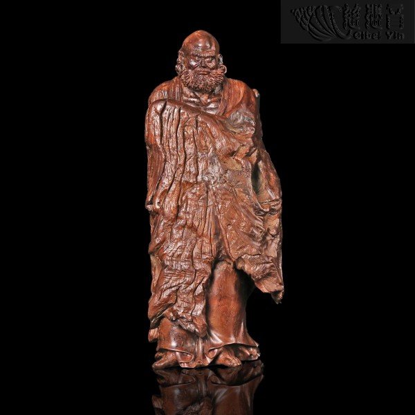 Red Sandalwood Statue of Bodhidharma
