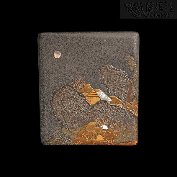 Black Lacquer 'Landscape' (Writing Box and Cover)