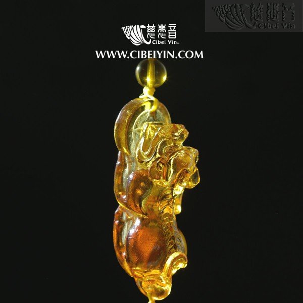Pi-Xiu Glazed Crystal Car Tassel