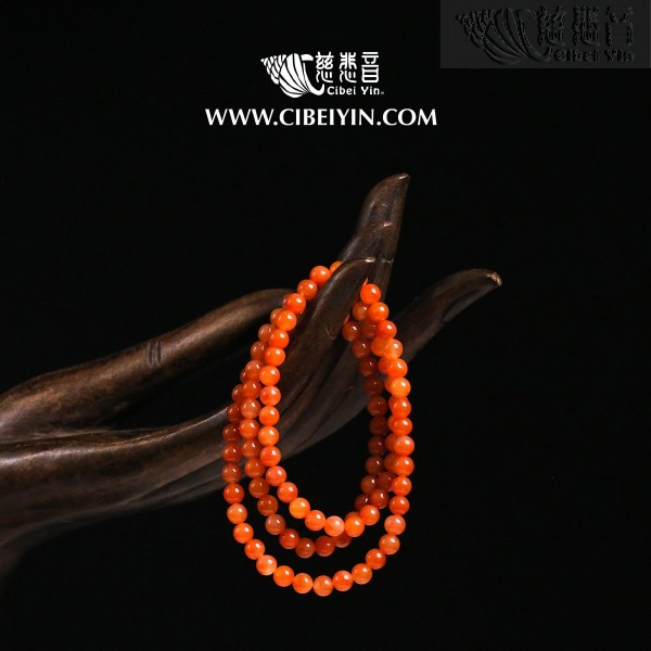 Red Golden Silk Jade Bracelet – 6mm