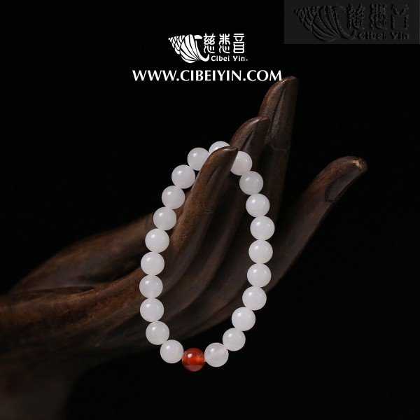 White Jade Bracelet - 8mm