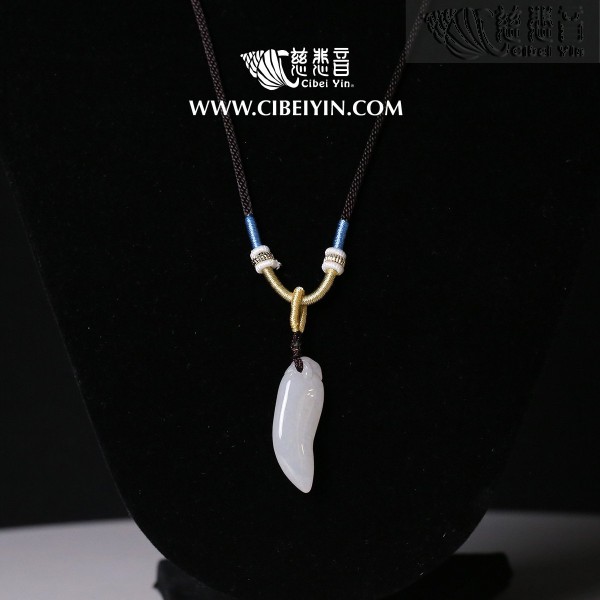 Jade Necklace –“Blessing Gourd”-1D1