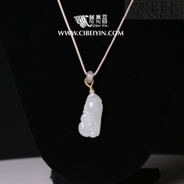 Jade Necklace -"Auspicious Ruyi Gourd"1F4