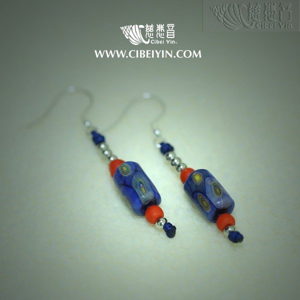Glazed Crystal Earrings 416-2