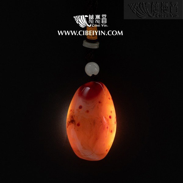 "Dancing Cherry Blossoms"Agate Handheld (Small)-041