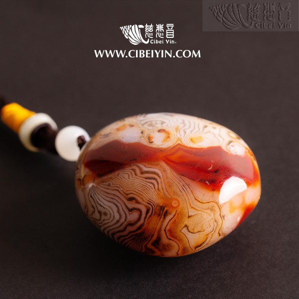 "Dragon Tiger Fighting Fish"Agate Handheld (middle)-022