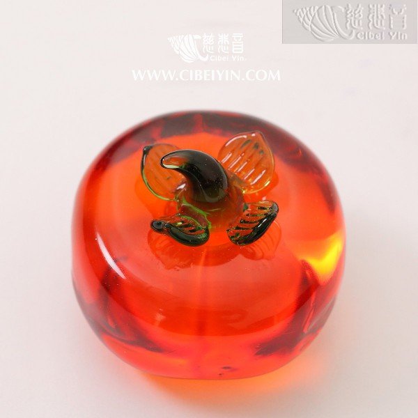 "Heir Apparent" Persimmon Glaze Crystal Ornament