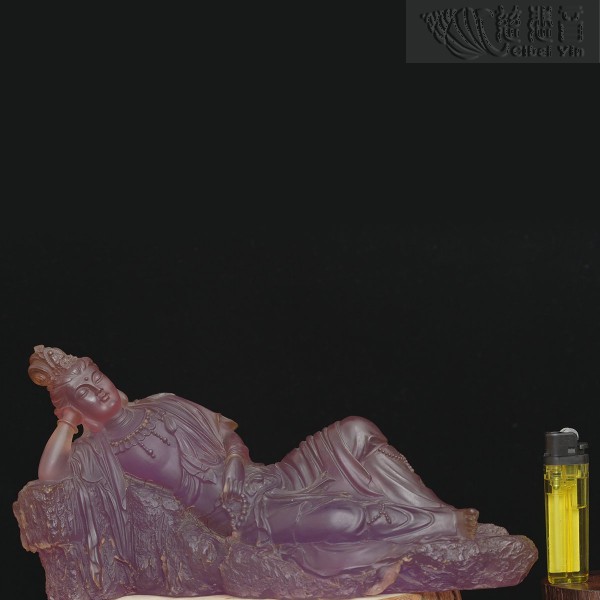 Synthetic Material Reclining Guanyin Statue