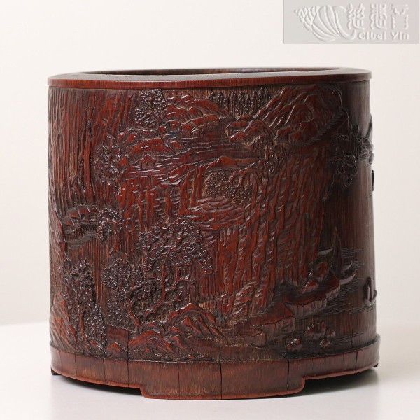 Exquisite Carved Bamboo Brush Pot