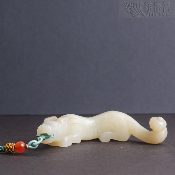 Antique Jade Tiger Handheld