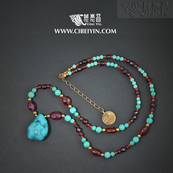 "A Realm of Happiness" Turquoise Necklace