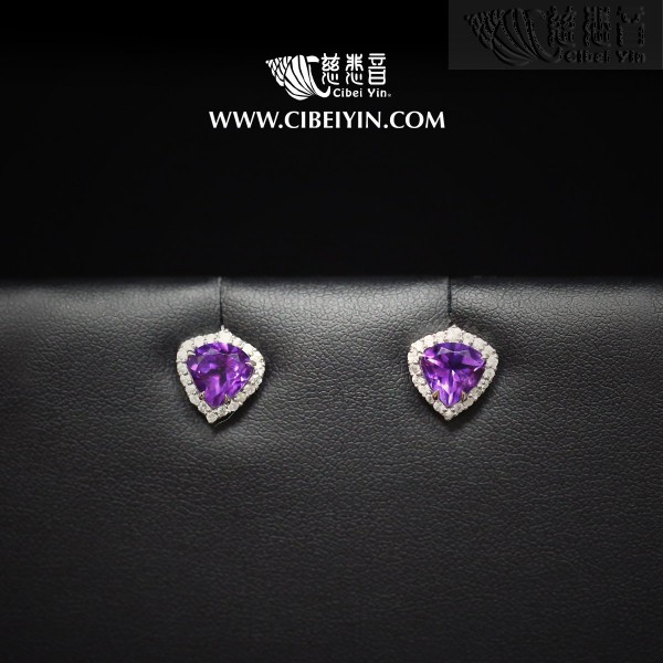 likeable Purple Citrine SIL earrings